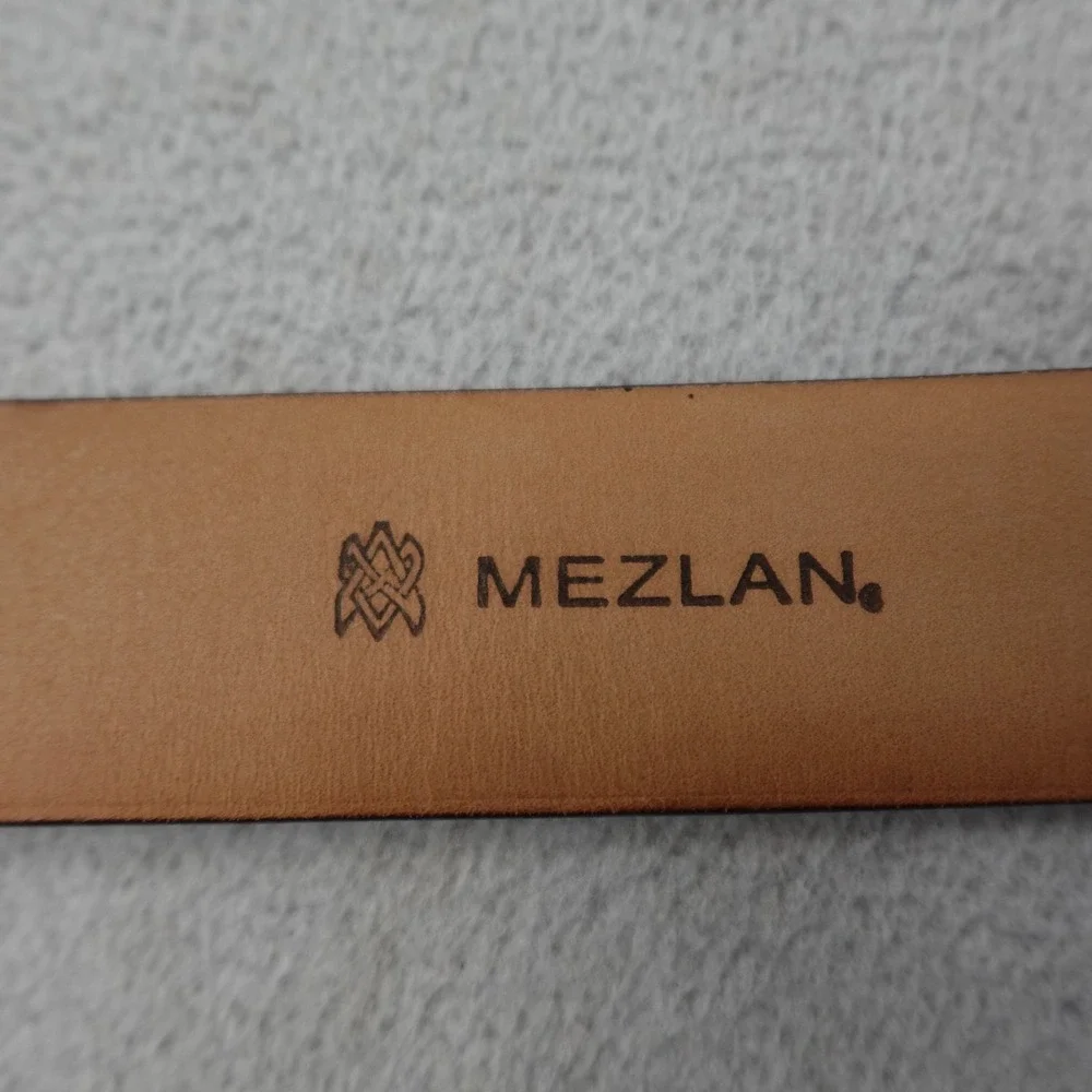 Mezlan Genuine Alligator Leather Belt Mens 42 Brown Made In Spain Luxury Dress